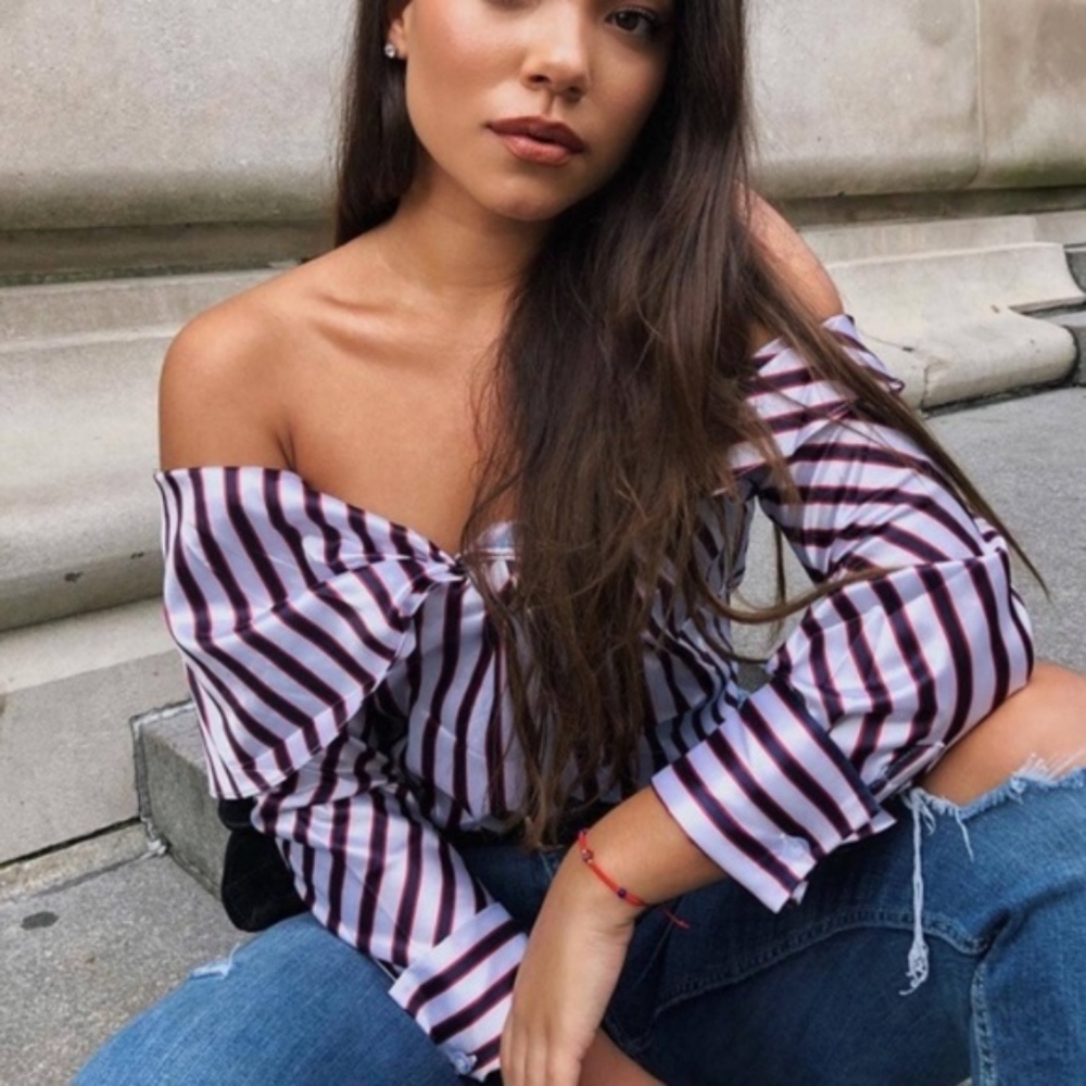 Get Choosy Highline Striped Blouse